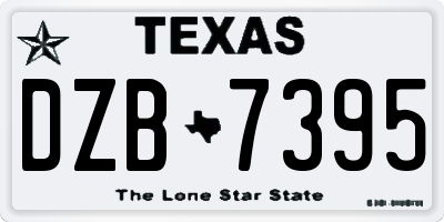 TX license plate DZB7395