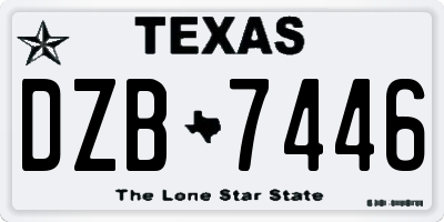 TX license plate DZB7446