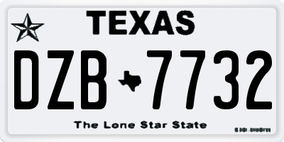 TX license plate DZB7732