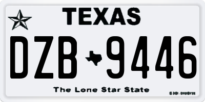 TX license plate DZB9446