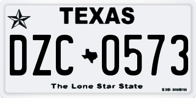 TX license plate DZC0573