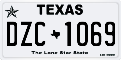 TX license plate DZC1069