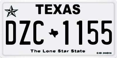 TX license plate DZC1155