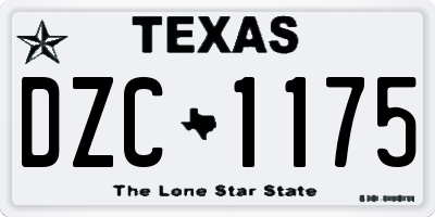 TX license plate DZC1175