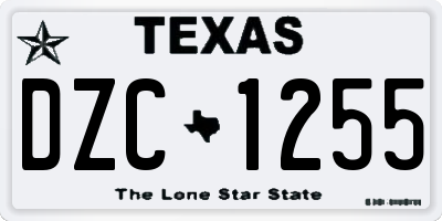 TX license plate DZC1255