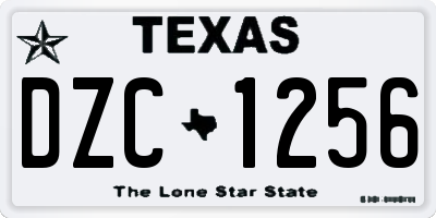 TX license plate DZC1256