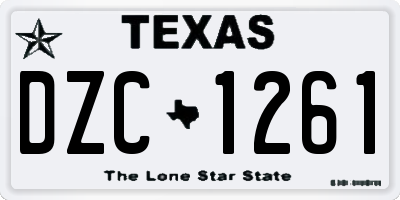 TX license plate DZC1261
