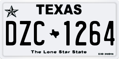 TX license plate DZC1264