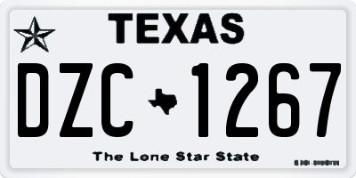 TX license plate DZC1267