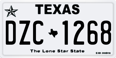 TX license plate DZC1268