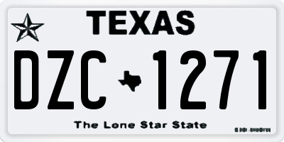 TX license plate DZC1271