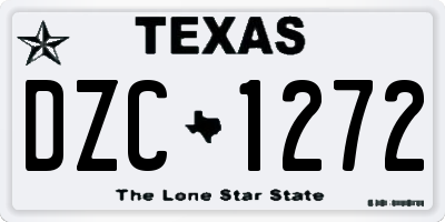 TX license plate DZC1272