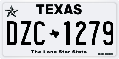 TX license plate DZC1279