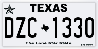 TX license plate DZC1330