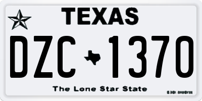TX license plate DZC1370