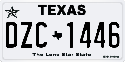TX license plate DZC1446