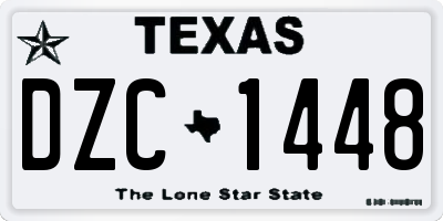 TX license plate DZC1448