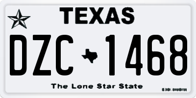 TX license plate DZC1468