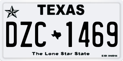 TX license plate DZC1469