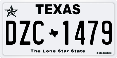 TX license plate DZC1479