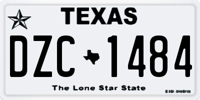 TX license plate DZC1484