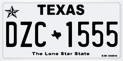TX license plate DZC1555
