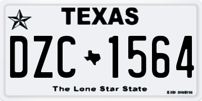 TX license plate DZC1564