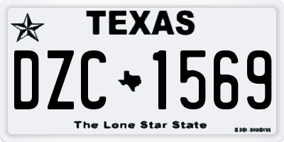 TX license plate DZC1569
