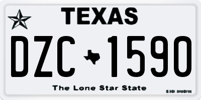 TX license plate DZC1590