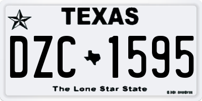 TX license plate DZC1595