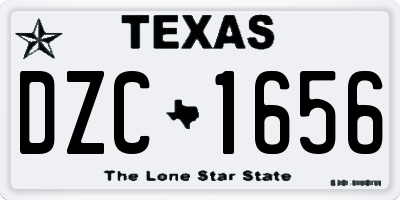 TX license plate DZC1656