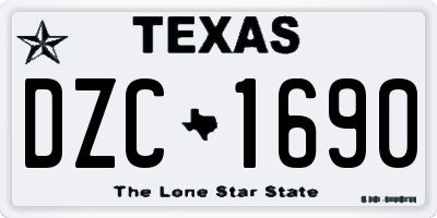TX license plate DZC1690
