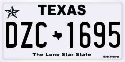 TX license plate DZC1695