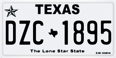 TX license plate DZC1895