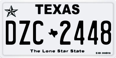 TX license plate DZC2448