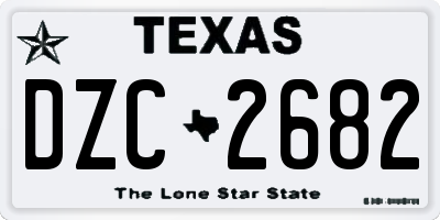 TX license plate DZC2682