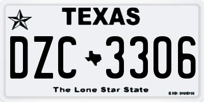 TX license plate DZC3306