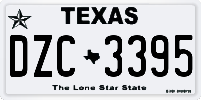 TX license plate DZC3395