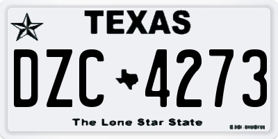 TX license plate DZC4273