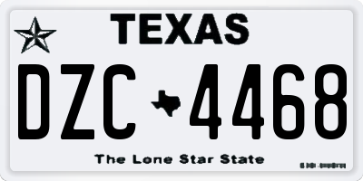 TX license plate DZC4468