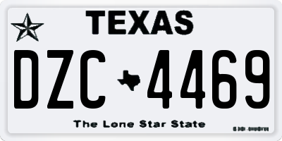 TX license plate DZC4469
