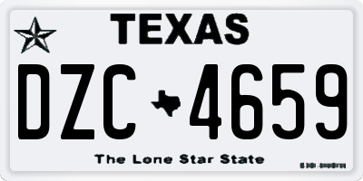 TX license plate DZC4659