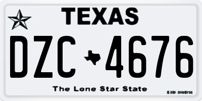 TX license plate DZC4676