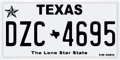 TX license plate DZC4695