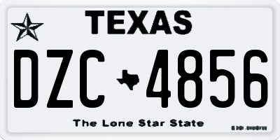 TX license plate DZC4856