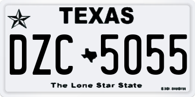 TX license plate DZC5055