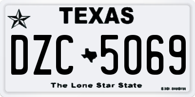 TX license plate DZC5069