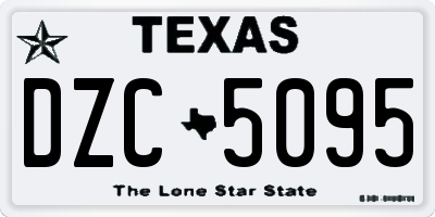 TX license plate DZC5095