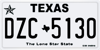 TX license plate DZC5130
