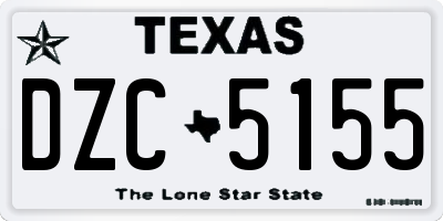 TX license plate DZC5155